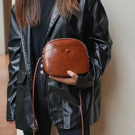 Brown Leather Shoulder Bag