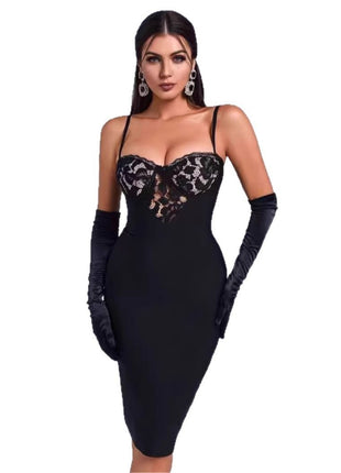 Embroidery Suspender Dress