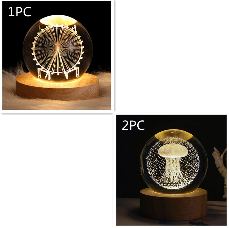 Crystal Ball Small Night Lamp Projection