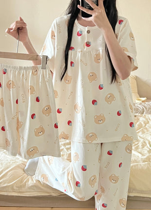 3-piece Cotton Pyjamas Set