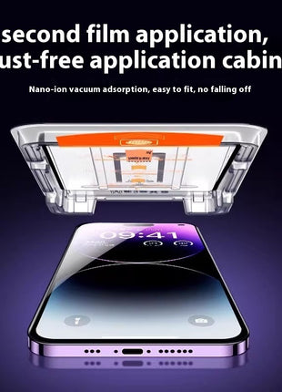 iPhone X/11/12/13/14/15/16 Dust-free Second Film Full Screen Peep-proof