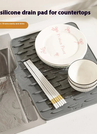 Silicone Drain Pad for Countertop – Quick Dry, Anti-Slip, and Slope Design