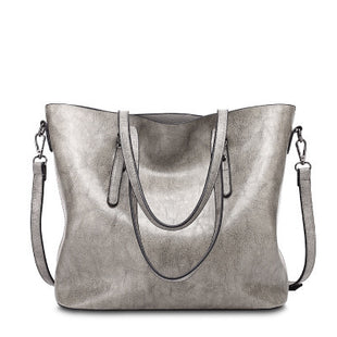 Oily Skin Leather shoulder Handbags