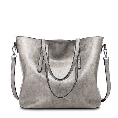 Oily Skin Leather shoulder Handbags