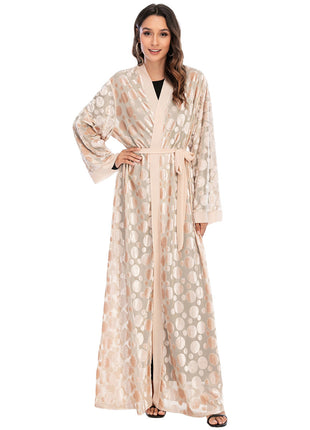 Elegant Golden Pinkish Abaya