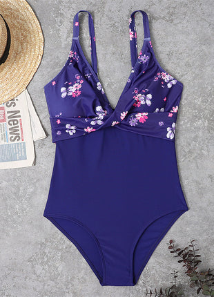 Slimming Color Matching One-piece Swimsuit