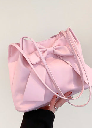 Bow Tote Leather Handbag