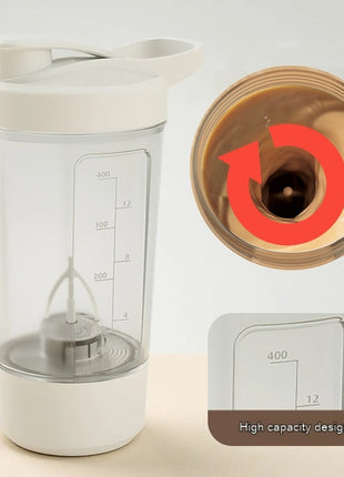 400ml USB Rechargeable Electric Mixer Bottle – for Gym, Coffee & Shakes