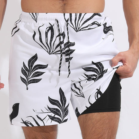 Snow Leaves Beach Shorts
