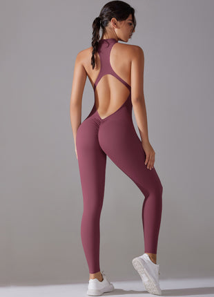 Solid Beauty-back Long Pants Yoga Fitness Running Dance Slim Bodysuit Women Sports Clothing