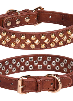 Rivet Leather Dog Collar