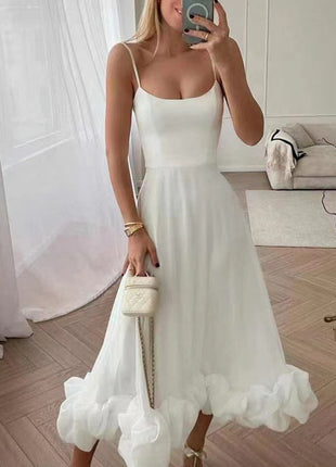 Suspenders Large Flower Swing Three-dimensional Dress