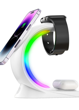 3 In 1 Magnetic Wireless Fast Charging for iPhone, Watch, Earbud