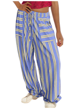 Drawstring High Waist Casual Belt Pocket Women