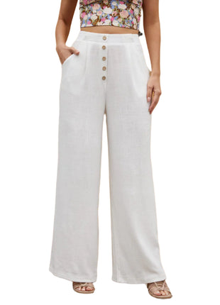Cotton And Linen Casual Straight Pants