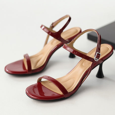 Patent Sheepskin Stiletto High Heels