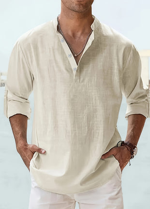 Long-sleeved Breathable Button-down Shirt