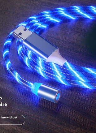 Magnetic 2-meter Cable Magnet Fast Charging Lighting Micro USB Cable LED