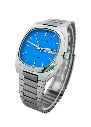 Fashion Simple Square White Shell Steel Belt Quartz Watch