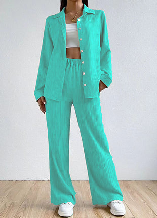 Fashion Casual Drawstring Trousers Two-piece Suit