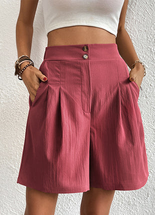Loose High Waist Wide Leg Shorts