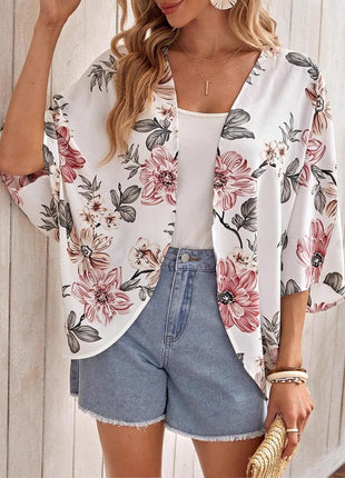 Fashion Without Buckle Batwing Sleeve Coat