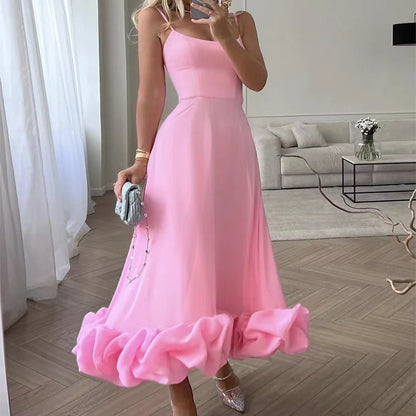 Suspenders Large Flower Swing Three-dimensional Dress