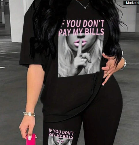 A Stylish T-Shirt And Casual Shorts Two-Piece Set