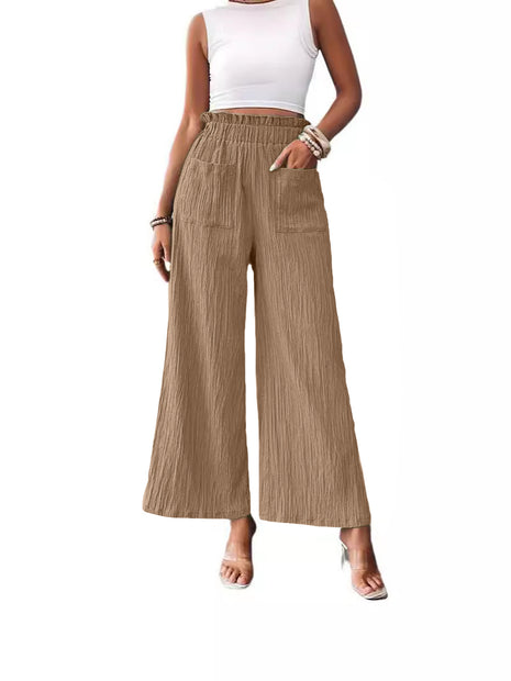 Casual Loose-fitting Wide-leg Trousers