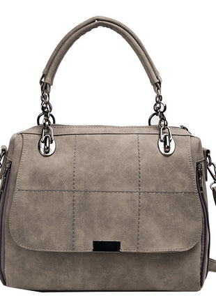 Scrub PU Leather Shoulder Handbags