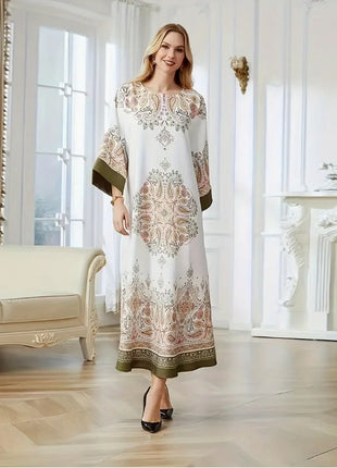 Elegant Floral Long Sleeve Dress