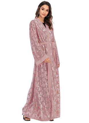 Elegant Golden Pinkish Abaya