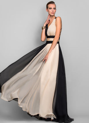 V-neck Backless Long Dress