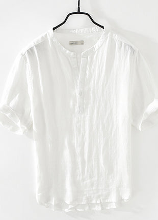 Summer Half Sleeves Cotton & Linen Shirt