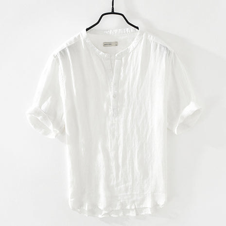 Summer Half Sleeves Cotton & Linen Shirt