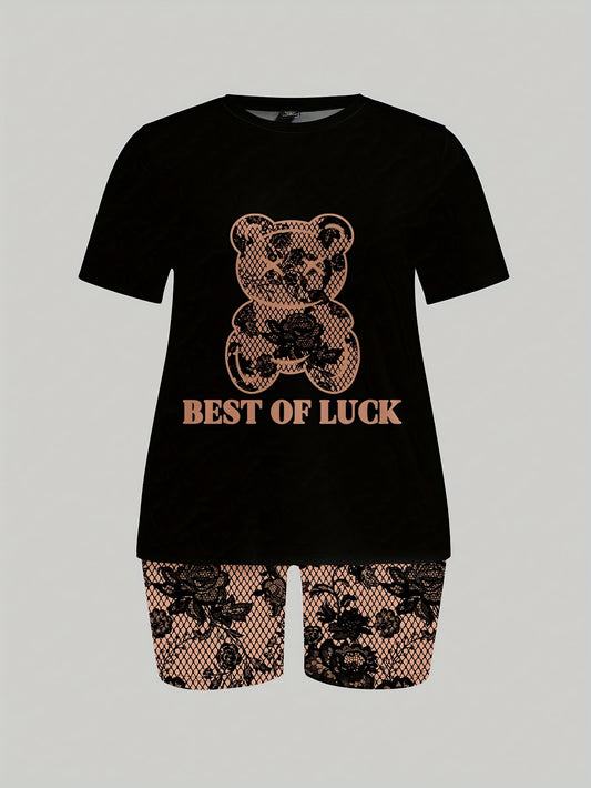 T-Shirt And Casual Shorts Two-Piece Set