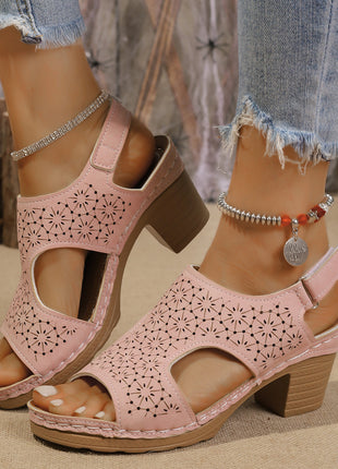 Thick-soled Peep Toe High-heeled