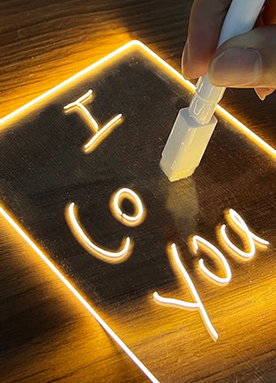 Creative Message Note Board Led Light USB With Pen