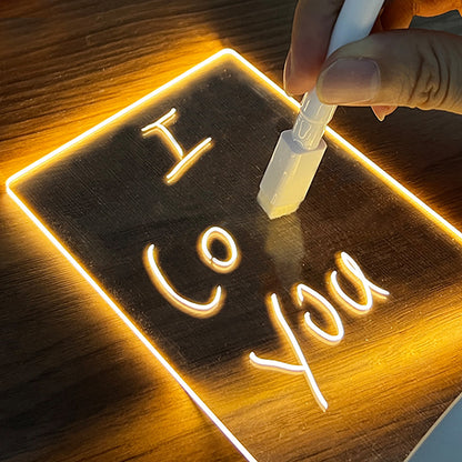 Creative Message Note Board Led Light USB With Pen