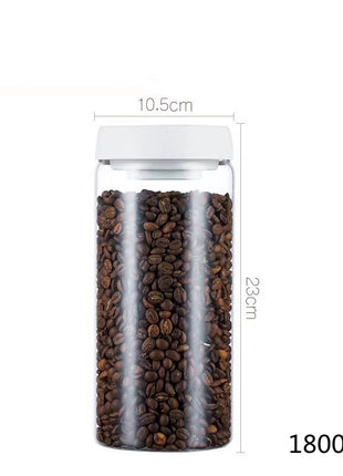 Vacuum Airtight Sealed Glass Jar for Coffee Beans Canister Kitchen Food Grains Candy Keep Fresh and Good