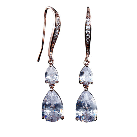 RAKOL Zircon Water Drop Earrings