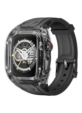 Richard Style Transparent Watch Case Strap Compatible with Apple Watch 9/8/7/6/SE [44/45/49 mm]