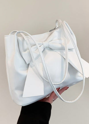 Bow Tote Leather Handbag