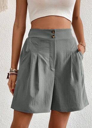 Loose High Waist Wide Leg Shorts