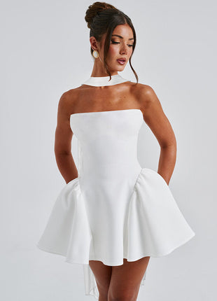 Tube Top with Back Zipper Short Dress