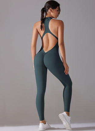 Solid Beauty-back Long Pants Yoga Fitness Running Dance Slim Bodysuit Women Sports Clothing