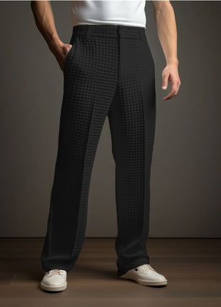 Casual Versatile Business Straight Waffle Pants
