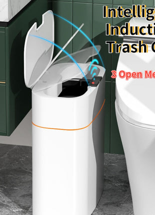 13L / 16L Smart Trash Can IPX5 Waterproof, Waved, Kick & Knee Induction with Lid