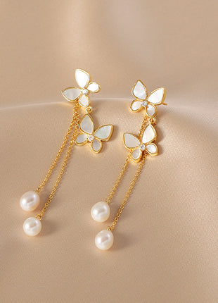 Exquisite Butterfly Long Tassel Earrings