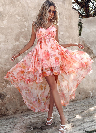 New Suspender Loose Chiffon Dress